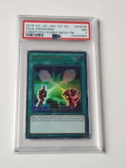 Yu-Gi-Oh! 2018 Legendary Collection Kaiba Soul Exchange 1st Edition PSA 7 - Image 1