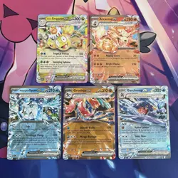 Pokemon TCG | Scarlet & Violet Ex Half Art Tera X5 Card Bundle - Image 1