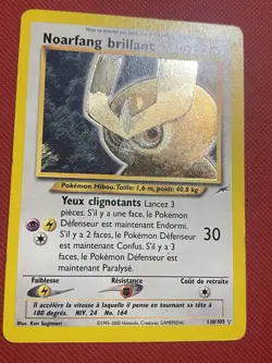 FRENCH Pokemon Card TCG Shining Noctowl 110/105 Neo Destiny Holo - Image 3