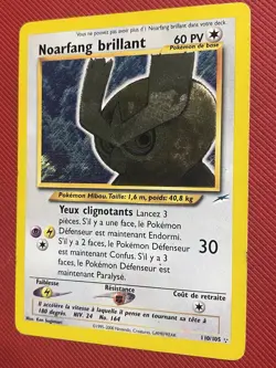 FRENCH Pokemon Card TCG Shining Noctowl 110/105 Neo Destiny Holo - Image 5