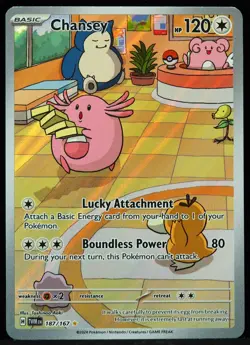 Chansey #187/167 Twilight Masquerade NM/M Pokemon Card - Image 1