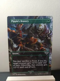Pippin's Bravery Borderless [LP] - LOTR: Tales of Middle-Earth - MTG LTR - Image 1