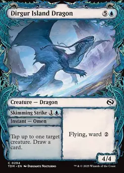 [MTG] Dirgur Island Dragon // Skimming Strike (Foil) (Showcase) (0294) (TDM) NM - Image 1