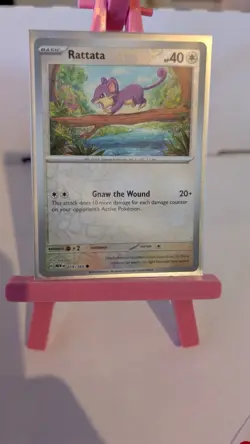 019/165 Rattata Reverse Holo Rare Scarlet and Violet 151 2023 Pokemon - Image 1