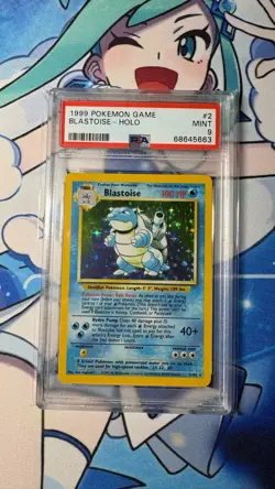 Blastoise 2/102 Holo 1999 Pokemon Base Set Unlimited PSA 9 - Image 1