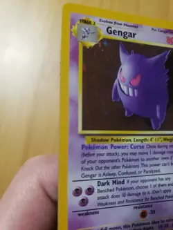 Pokemon Gengar TCG Fossil Holo Unlimited Rare LP - Image 3
