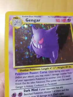 Pokemon Gengar TCG Fossil Holo Unlimited Rare LP - Image 4