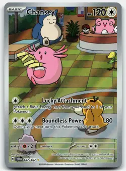 CHANSEY 187/167 ILLUSTRATION RARE TWILIGHT MASQUERADE POKEMON LP - Image 1