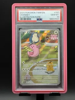 PSA 10 Chansey 187/167 Illustration Rare Twilight Masquerade Pokemon - Image 1