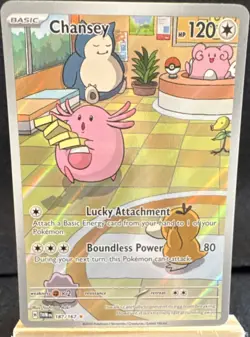 Pokemon Chansey Full Art Holo Illustration Rare 187/167 Twilight Masquerade - Image 1