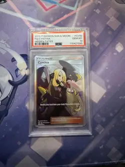 Pokemon TCG Cynthia SV82/SV94 Hidden Fates Shiny Vault Full Art Holo PSA 10 - Image 1