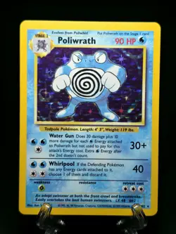 Pokemon Poliwrath 13/102 Base Set Holo Rare 1999 WOTC LP - Image 1