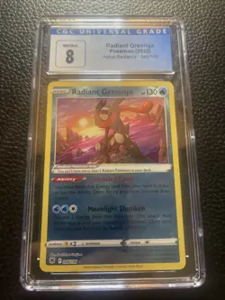 CGC 8 Radiant Greninja 046/189 Astral Radiance 2022 Shiny Holo Graded Card - Image 1