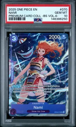 2025 ONE PIECE PREMIUM COLLECTION BEST SELECTION VOL.4 #070 NAMI PSA 10 - Image 1