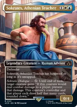 MTG - Sokrates, Athenian Teacher - Borderless - Assassin's Creed - Magic - Image 1