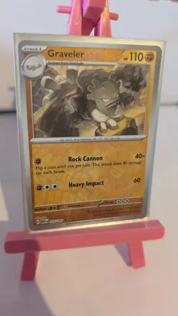 075/165 Graveler Reverse Holo Rare Scarlet and Violet 151 2023 Pokemon - Image 1