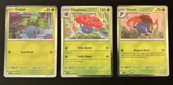 Pokemon Phantasmal Flames Oddish Gloom Vileplume Cosmic Holo Set 001 002 003 NM - Image 1