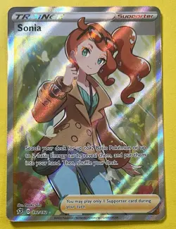 Sonia 2020 Pokemon Sword & Shield Rebel Clash FULL ART TRAINER HOLO 192/192 - Image 1