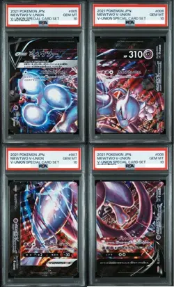 PSA 10 Mewtwo V Union Pokemon SWSH 159-162 Special Collection Sequential Seq - Image 1