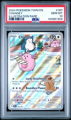 Chansey 187/167 Twilight Masquerade Illustration Rare Pokemon Card PSA 10 - Image 1