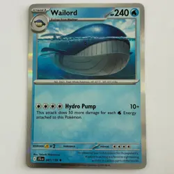 Wailord 041/159 Rare Journey Together Pokemon Holo Near Mint - Image 1