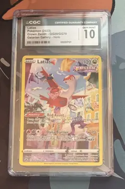 2023 POKEMON SWORD & SHIELD CROWN ZENITH #GG20 FULL ART/LATIAS CGC 10 GEM MINT - Image 4