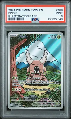 Pokemon Pinsir 168/167 Sv06: Twilight Masquerade Holo PSA 9 - Image 1