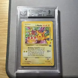 Pokemon TCG Celebrations Birthday Pikachu 24/53 Confetti Holo BGS 9 / NICE SUBS! - Image 1