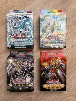 4 Yu-Gi-Oh! Structure/Starter Decks Blue Eyes, Dark World, Crystal Beast Deutsch - Image 1