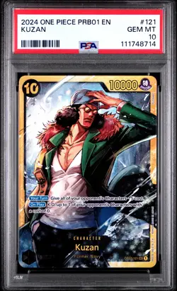 2024 ONE PIECE PRB01-PREMIUM BOOSTER -ONE PIECE CARD THE BEST- #121 KUZAN PSA 10 - Image 1