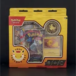 Pokemon TCG Pokemon Day 2026 Collection Box Promo Card Coin 3 Booster Packs - Image 1