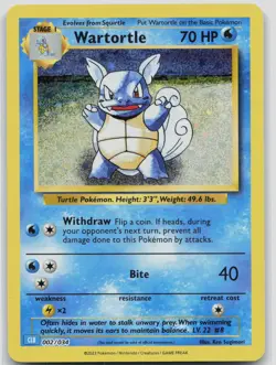 Wartortle Holo Classic Collection Trading Card Game Classic 002/034 NM - Image 1