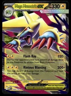 MEGA MANECTRIC EX - 050/132 Double Rare Mega Evolution Pokemon NM - Image 1