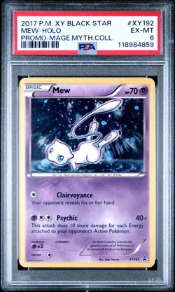 2017 POKEMON XY BLACK STAR PROMO MAGEARNA MYTHICAL COLL #XY192 MEW-HOLO PSA 6 - Image 1