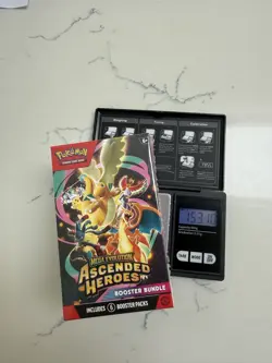 Pokemon TCG Ascended Hero’s HEAVY Booster Bundle POTENTIAL GOD PACK 153.10 GRAMS - Image 1