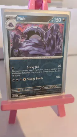 089/165 Muk Reverse Holo Rare Scarlet and Violet 151 2023 Pokemon - Image 1