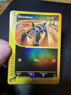 Pokemon Card - Houndour Expedition Base Set 113/165 Reverse Holo Common LP - Image 3