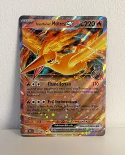 Pokemon TCG Destined Rivals Team Rocket’s Moltres EX 031/182 Card - Image 1
