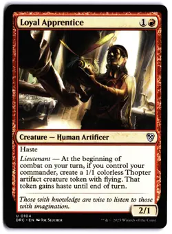 Loyal Apprentice NM DRC MTG Commander: Aetherdrift - Image 1