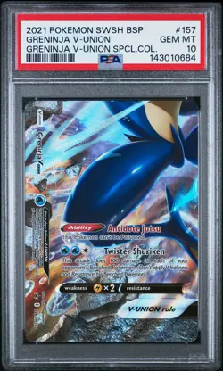 2021 Pokemon Greninja V-Union #157 SWSH Black Star Promo PSA 10 - Image 1