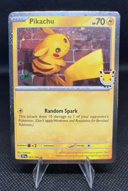 Pikachu 051/162 Temporal Forces - 2026 Pokemon Day Promo - Cosmos Holo NM - Image 1