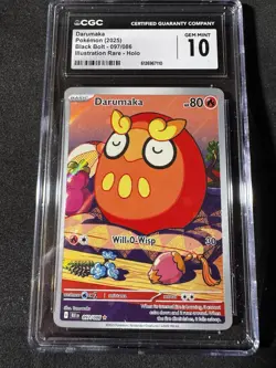 Pokemon Darumaka 097/086 Black Bolt CGC 10 Illustration Rare Holo Gem Mint - Image 1