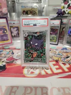 2025 POKEMON HAUNTER MEGA GENGAR EX MEGA BATTLE DECK MEP027 PSA 9 - Image 1