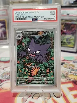 2025 POKEMON HAUNTER MEGA GENGAR EX MEGA BATTLE DECK MEP027 PSA 9 - Image 2