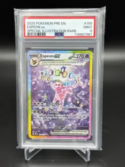 Pokemon Prismatic Evolutions Espeon ex #155/131 Special Illustration Rare PSA 9 - Image 1