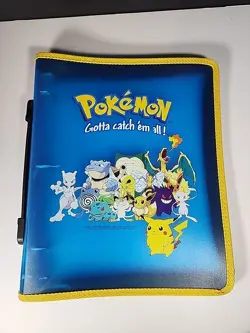 Pokemon Card Storage 3 Ring Zipper Binder Gotta Catch Em All Folder - Image 1