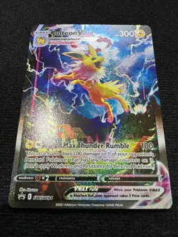 Pokemon TCG Jolteon VMAX Black Star Promo SWSH184 Mint 2021 - Image 1