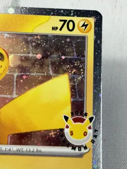 Pikachu 051/162 Cosmos Holo Rare Pokemon Day TCG Stamped Promo 2026 NM Swirl - Image 3
