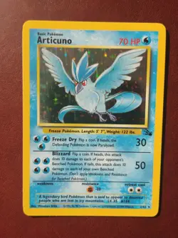 Pokemon English Unlimited Articuno Holo Fossil 2/62 - Image 1