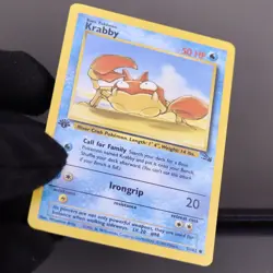 Pokemon Krabby 51/62 1st Edition Fossil WOTC Vintage NM 1999 - Image 3